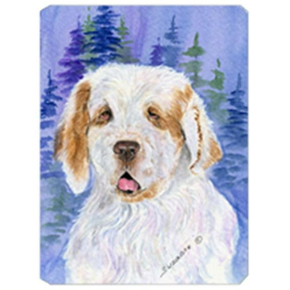 8 x 9.5 in. Clumber Spaniel Mouse Pad, Hot Pad Or Trivet