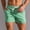 Green, variant on loopsun Mens Pants,Men Solid Cotton Three-point Pants Sports Elastic Mid-waist Lace-up Shorts