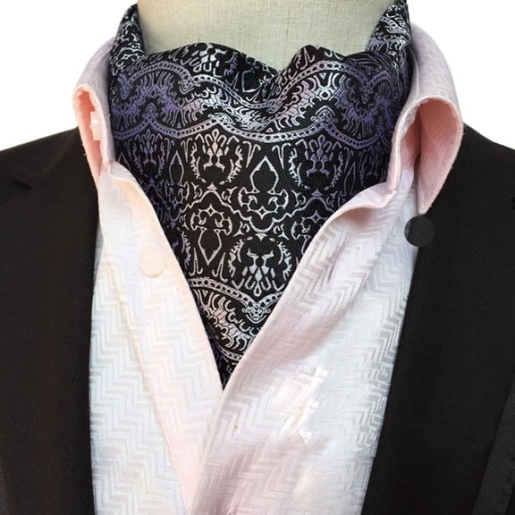 Men Floral Paisley Polka Dots Scarves Cravat Ascot Wedding Party Business Tie