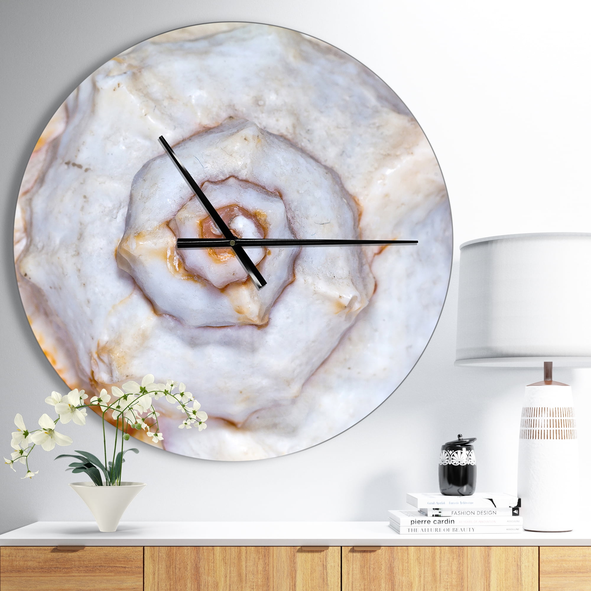 Designart 'Great Skeleton of Sea Shell' Metal Wall Clock
