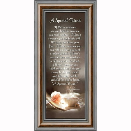 A Special Friend, Poem about Friendship, Thank You to My Best Friend Picture Frame 6x12 (Thanks My Best Friend)