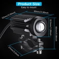 thumbnail image 4 of EIMELI 2PCS Motorcycle Headlight 6000LM Motorcycle LED Driving Lights 60W IP65 Waterproof Motorcycle Spotlight 360° Rotatable Fog Lamps with 3 Light Modes for Motorcycle SUV ATV, 4 of 10