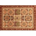 thumbnail image 1 of Ahgly Company Indoor Rectangle Abstract Orange Modern Area Rugs, 8' x 10', 1 of 4