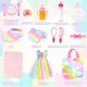 thumbnail image 2 of Set de accesorios para muñecas ZEIZHUBN, paquete de 15 unidades con ropa y bolsa, 2 of 7