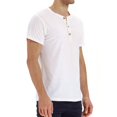 thumbnail image 3 of Men's T-Shirts, Men's Henley Shirts, Men's Cotton  Solid Short Sleeve Shirt, 3 of 8