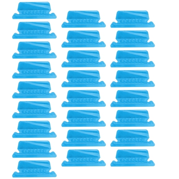 Denhf 25Pcs File Folder Tabs, Clear File Tabs for Hanging Folders, Plastic Hanging File Folder Tabs, 2 Inch, Blue