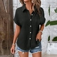 thumbnail image 2 of CHICLOOM Summer Tops for Women Short Sleeve Casual Batwing Pocket Patched Casual Work T Shirts Women Blouses, 2 of 7