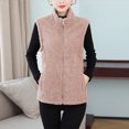thumbnail image 2 of Srogem Womens Fuzzy Fleece Vest Casual Warm Sleeveless Zip Up Sherpa Vest Jacket with Pockets for Fall/Winter Cozy Vests, 2 of 3