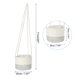 thumbnail image 2 of Cesta colgante para plantas Uxcell, cesta de macramé tejida con cuerda colgante de 28" para decoración del hogar, blanca 1 paquete, 2 of 6