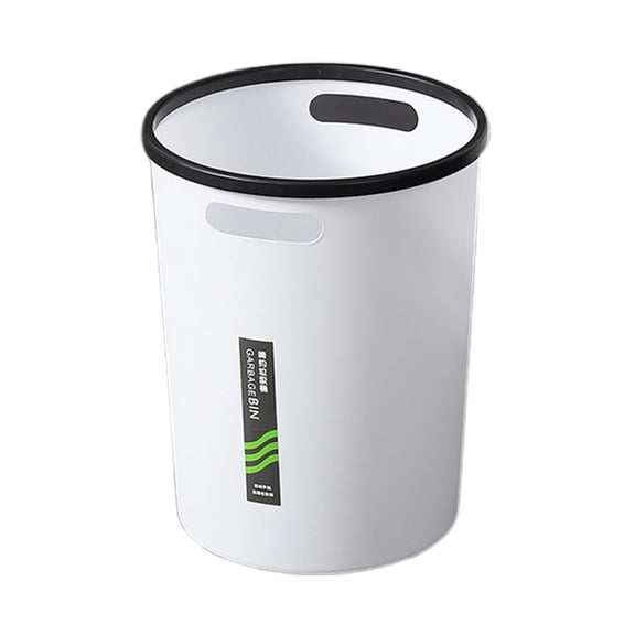 Tunhigl Large Capacity Lidless Trash Can Extra Capacity Sleek Modern Design for Home Office Kitchen Living Room Bathroom Easy Clean Waste Bin White