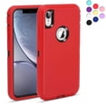 thumbnail image 1 of Entronix Étui Robuste Conçu pour iPhone XR Antichoc à Triple Couche, Rouge, 1 of 9