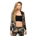 thumbnail image 6 of Victorious Women's Camo Velour Velvet Tracksuit - Zipper Jacket and Sweatpants VL222- Olive Camo - Large, 6 of 7