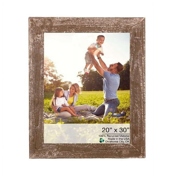 homeroots home decor 386539 20" x 30" Rustic Farmhouse Espresso Wood Frame