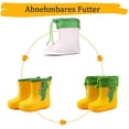 thumbnail image 4 of Botas de goma para niños, niñas y niños, botas de lluvia ligeras, botas de goma antideslizantes impermeables con cordón, 4 of 6