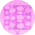thumbnail image 1 of Ahgly Company Indoor Round Oriental Pink Traditional Area Rugs, 6' Round, 1 of 4