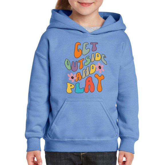 Get Outside. Groovy Style Hoodie Juniors -Image by Shutterstock, x-Large