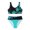 Green, variant on Youyipin Womens Swimsuits Bathing Suit 3 Piece Tropical Print Bikini Set Beach Vacation Clothes For Women