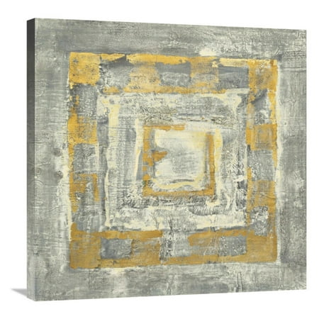 - Global Gallery Gold Tapestry II Gold and White Canvas Wall Art