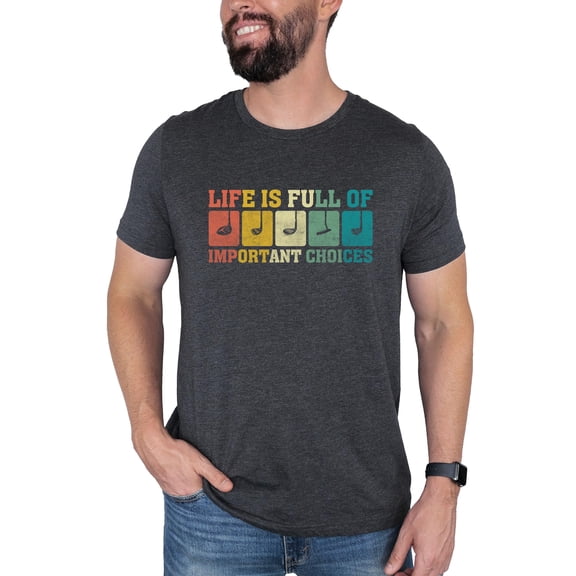 Important Choices Sarcastic Golfer Shirt for Men Funny Golf Shirt for Husband Dark Gray Heather Shirt Adult Large