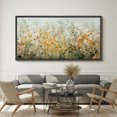 thumbnail image 2 of Large Framed Canvas Print Colorful Baby's Breath Flowers Wall Art Decorative Ready to Hang Painting for Living room Bedroom - 60"x30" Black Frame, 2 of 9