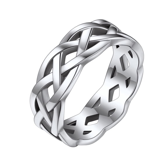 ChainsProMax Celtic Ring Stainless Steel Men Size 10 Irish Style Knot Band Rings Men