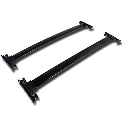 Highlander Roof Rack - Spec-D Tuning RRB-HLDR08BK Toyota Highlander Black Aluminum Roof Top Rack Cross Bars