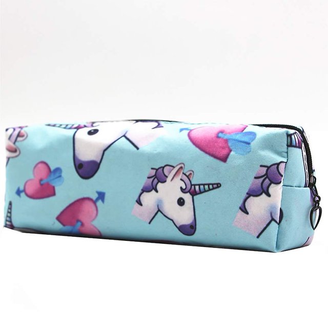 Bolsa de cosméticos multifunción Oxford con dibujos en 3D para mujeres y niñas, 11 Feliz Sencillez