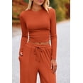 thumbnail image 3 of Conjunto de Dos Piezas para Mujer PRETTYGARDEN Top Corto y Pantalones de Pierna Ancha, 3 of 8