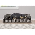 thumbnail image 5 of Furhaven Cama ortopédica para perros medianos y pequeños con refuerzos extraíbles y funda lavable, para perros de hasta 35 libras - Sofá cómodo con decoración tejida y de felpa - Marrón diamante, medi, 5 of 5