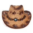 thumbnail image 5 of LEEYNEER 1 Men‘s And Women‘s Outdoor Sunshade Breathable Hollow Straw Hat Cowboy Hat, 5 of 7