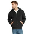 thumbnail image 5 of 9 Crowns Essentials Mens Full Zip Sherpa Lined Fleece Hoodie Jacket (Black, XX-Large), 5 of 6