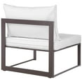thumbnail image 4 of Fortuna Armless Outdoor Patio Sofa EEI-1520-BRN-WHI, 4 of 5