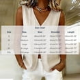 thumbnail image 4 of VBVC Women's V-Neck Button Down Vest, Ladies' Lightweight Sleeveless Waistcoat, Casual Blazer Tank Top For Women,Beige,S-2XL, 4 of 8