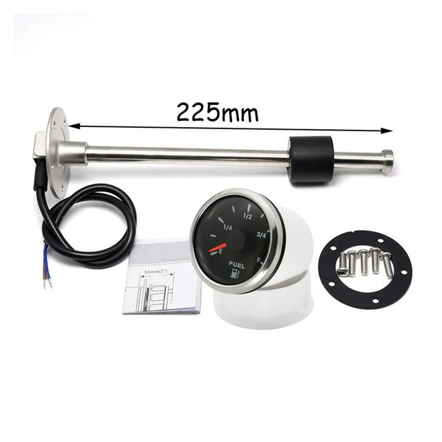 Car Boat Fuel Level Sensor For 0~190 Ohm Fuel Level Gauge With 7 Color LED 150-600mm Fuel Sending Unit Oil Tank Level Indicator ,Easy Setup