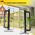 thumbnail image 5 of Original PGT Sliding Door Handle Set | 3-7/8 Hole Spacing | Fix and Glass Door Handles. Easy Installation, Durable Quality (Black), 5 of 8