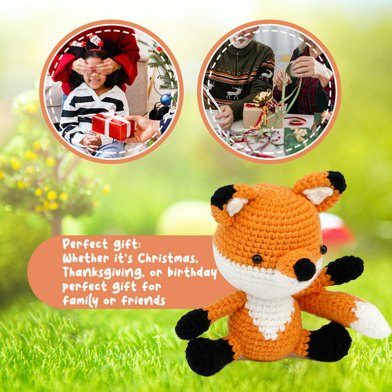 UzecPk Beginners Crochet Kit, Animals Crochet Kit for Beginners,Crochet  Knitting Kit(Dinosaur) 
