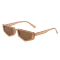 thumbnail image 3 of Prettyia Sunglass Mujer Retro Plástico Irregular Marco Gafas Sombras Marco marron jinwen Gafas de sol rectangulares para mujer, 3 of 5