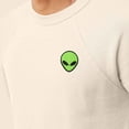 thumbnail image 5 of Dalix Alien Embroidered Fleece Crewneck Long Sleeve Sweatshirt Mens in Natural L Large, 5 of 5