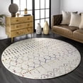 thumbnail image 1 of nuLOOM Tapis de Zone Marocain Blythe, 4 Pieds Rond, Multi Clair, 1 of 15