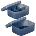 thumbnail image 1 of 2PCS Makeup Storage Bin Plastic Cosmetics Storage Box Makeup Organizer with Lid, 1 of 10