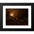 thumbnail image 2 of Egbert van der Poel 24x19 Black Modern Framed Museum Art Print Titled - Church on Fire (1658), 2 of 5