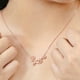 thumbnail image 4 of Collar con Colgante de Diamantes Reales JeenMata Amor en Oro Rosa de 18 K sobre Plata, 4 of 6