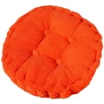 thumbnail image 1 of Cojín para silla, acolchado grueso, redondo, para comedor interior y exterior, cojín redondo, color naranja, 1 of 5