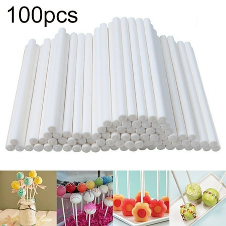 

Yache 100Pcs 10cm Lollipop Sticks Chocolate Cake Lolly Candy DIY Mold Craft Decor