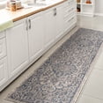 thumbnail image 4 of JONATHAN Y SANTA MONICA 2 x 10 Runner Rug, Rozetta Boho Medallion Textured Weave - Gray/Navy, SMB102B-210, 4 of 4