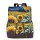 thumbnail image 1 of Easygdp Starry Sky Sunflower Mochila de Cuero para Mujeres, Bolso de Hombro, Bolsos de Mano de Moda para Trabajo y Viajes, 1 of 4