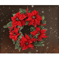 thumbnail image 2 of 22-Inch Poinsettia, Pine & Berry Christmas Wreath – Festive Holiday Door Decoration with Lifelike Greenery & Accents – Perfect for Front Door, Wall, or Fireplace, 2 of 3