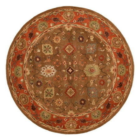 Safavieh Heritage HG952A Indoor Area Rug The Safavieh Heritage HG952A Indoor Area Rug features an Oriental-like floral design for an eye-catching look. The rust background with a bold red border gives this area rug plenty of warmth  and wool fibers bring it the ultimate softness.