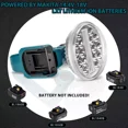 thumbnail image 7 of 18V Cordless LED Work Light for Makita 14.4V-18V Lithium Battery,2000LM Outdoor Wide Illumination Flashlight with USB Charge Port,for Car Repair Camping Hiking Garage Basement Emergency Lighting, 7 of 7