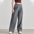 thumbnail image 5 of Laqbezok Women's Quick-Dry Straight Leg Pants, High Elastic Waist Casual Sports Trousers, Basic Active Slacks for Gym Workout Travel, 5 of 6